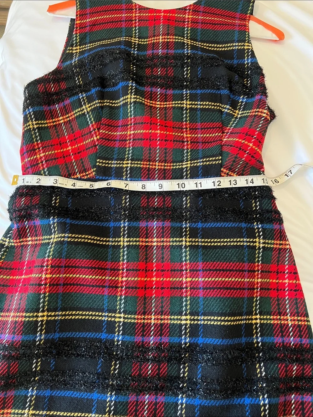 J. Crew Red and Black Plaid Sleeveless Dress